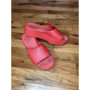 Lemon Jelly Women's Size 7 US 37 EU Platform Sandals Slip On Sunny 02 Red